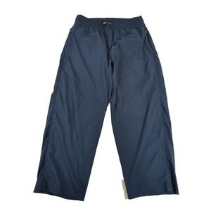 Madewell Track Pants Women XL Blue Stretch Quick Dry Active Travel Gym Casual